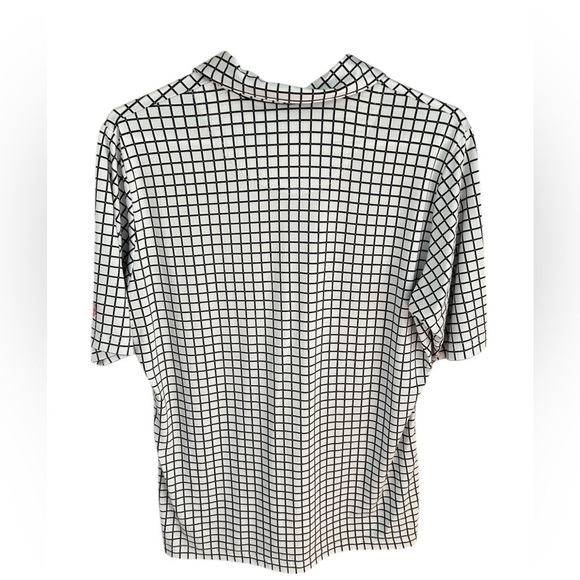 Sport Haley Golf Shirt Square Print Short Sleeves Size L - Picture 2 of 6